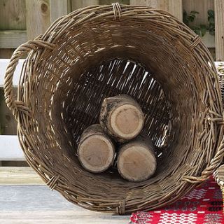 traditional welsh willow log basket by blodwen general stores