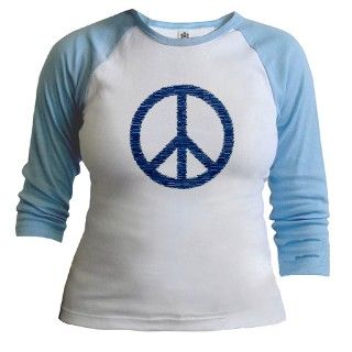 Blue Peace Sign Shirt by expressivemind
