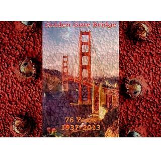 Golden Gate Bridge 76th year Calenda Greeting Card by Admin_CP5122930
