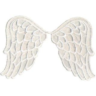 Wrights Especially Baby Iron On Appliques White Angel Wings 6"X3 1/2"