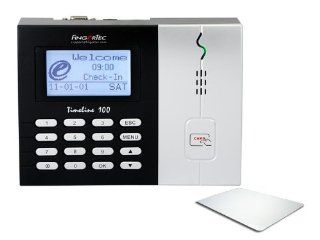 Fingertec Timeline 100   Time Attendance RFID Card System, supports up to 1,000 employee Badges or Password   designed especially for offices & schools time & attendance needs Free integration with QuickBooks. Electronics