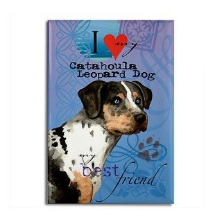 Catahoula Leopard Dog Rectangle Magnet by dogsink