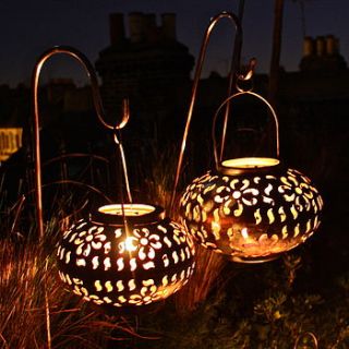 pair of floral lanterns by london garden trading