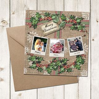 10 personalised vintage christmas cards by lucy ledger designs