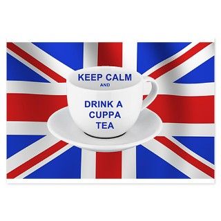 Keep Calm and Drink a Cuppa Tea Invitations by TinasTraditional