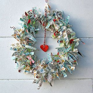 handmade fabric wreath shabby chic decoration by half an acre