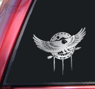 Eagle Shield Native American Vinyl Decal Sticker   Shiny Chrome Automotive