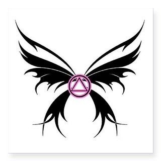 Womans Tribal Butterfly 2000x2000.png Square Stick by ourshirtsrockdotcom