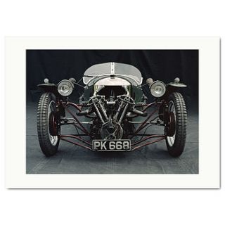 'morgan' three wheeler sports car print by watermark