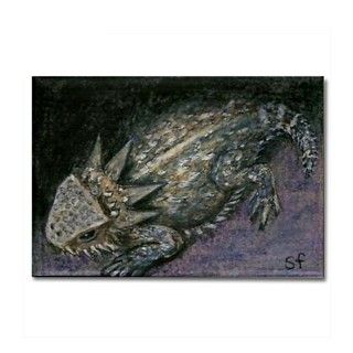 Horned Toad Rectangle Magnet by albinocrow