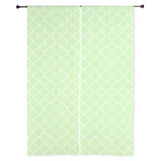 Mint White Quatrefoil 84" Curtains by DreamingMindCards