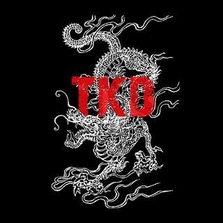 TKD Dragon Square Keychain by expressivemind