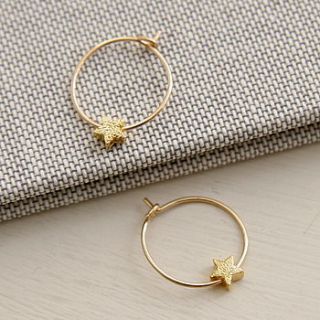 petite star hoop earrings by myhartbeading