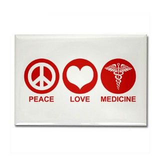 Peace Love Medicine Rectangle Magnet by blastotees