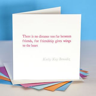 'there is no distance too far' quote card by belle photo ltd