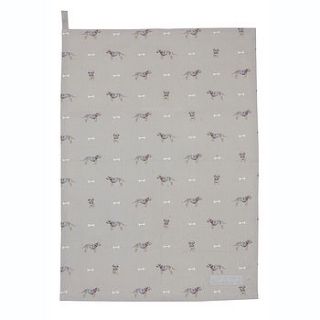 terrier tea towel by sophie allport