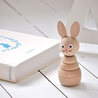 wooden rabbit stacking toy by sarah & bendrix