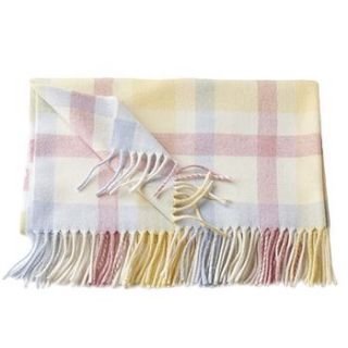 pixie check wool baby blanket by the wool room