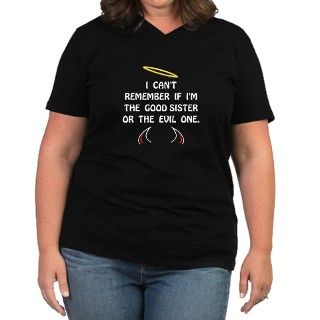 Good Evil Sister Plus Size T Shirt by FunnyShirtsGiftsAndMore
