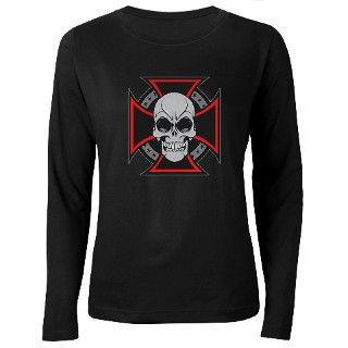 Iron Skull Cross T Shirt by skullshock