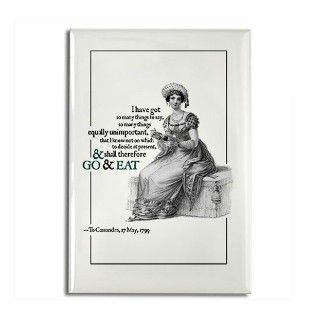 Jane Austen Go & Eat Rectangle Magnet by pemstore