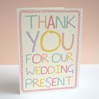 wedding thank you card by sarah catherine designs