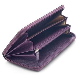 leather zip wallet in oak grain hide by david hampton leather goods