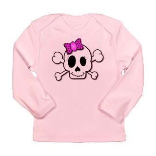 Cute Skull Long Sleeve Infant T Shirt by Persnickatees
