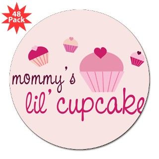 Mommys Lil Cupcake Round Sticker by LilSquirtTees