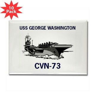 USS GEORGE WASHINGTON Rectangle Magnet (10 pack) by samplestores
