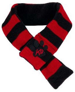 red and black stripe doggy scarf by lucky roo