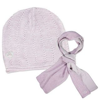 french design cashmere girls hat and scarf by chateau de sable