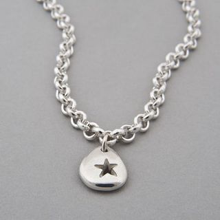 pebble star chain necklace by latham & neve