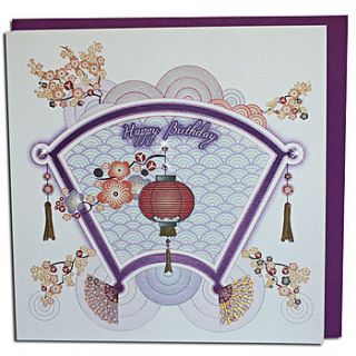 oriental birthday card by come for a dream