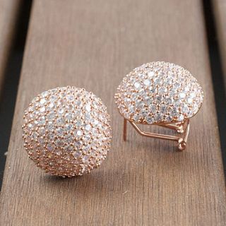 rose gold diamante statement earrings by astrid & miyu
