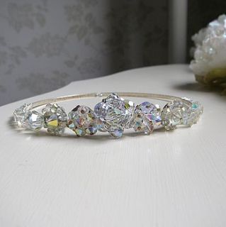 genuine vintage piece crystal tiara by bunny loves evie