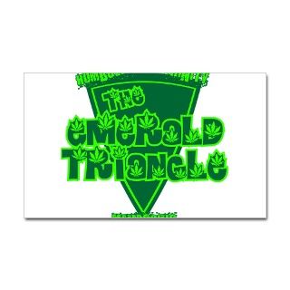 The Emerald Triangle Rectangle Decal by naughtyshirtz