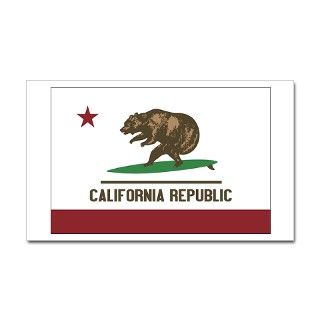 California Surfing Bear Flag Decal by municipalitee