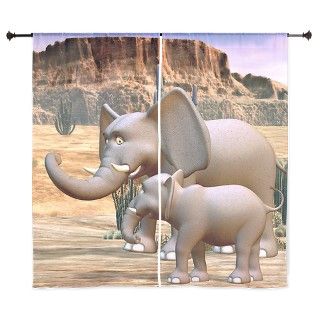 Elephant Family 60" Curtains by gatterwe