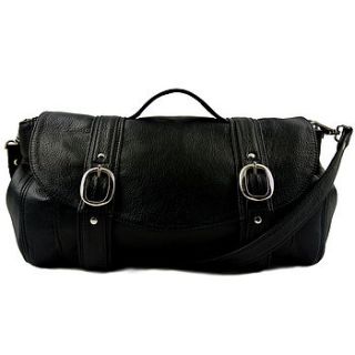 handcrafted black leather 'preston' bag by freeload leather accessories
