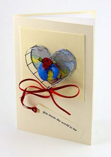 you mean the world to me greetings card by karrie barron cards