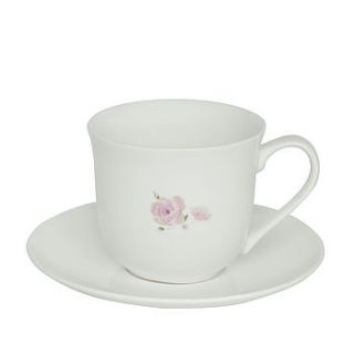 rose china tea cup and saucer by sophie allport