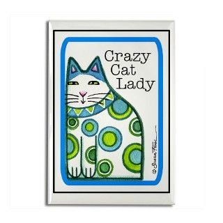 CRAZY CAT LADY Refrigerator Magnet by susanfaye