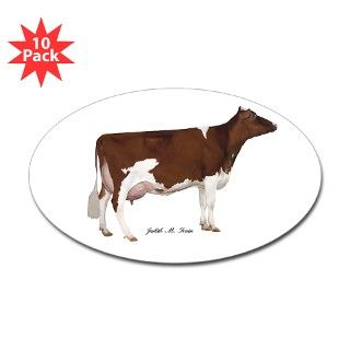 Red and White Holstein cow Decal by redandwhiteart