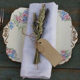 lavender & oats napkin posy set of ten by the artisan dried flower company