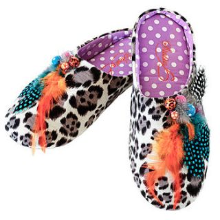 kokumo feather mule slippers rrp £29.99 by stasia