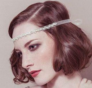 greta diamante wedding forehead band tiara by debbie carlisle