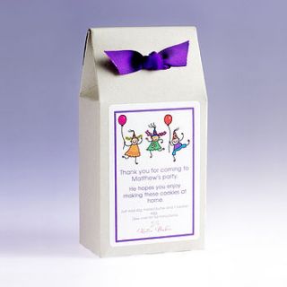 personalised choc chip cookie mix party bags by katie bakes