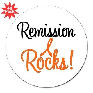 Remission Rocks Leukemia Round Sticker by hopeanddreams