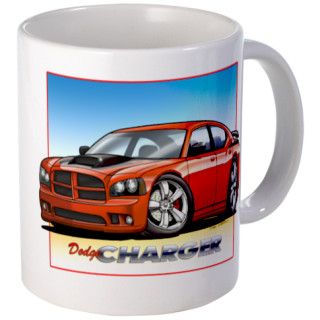 Orange Dodge Charger Mug by grapeapedesign